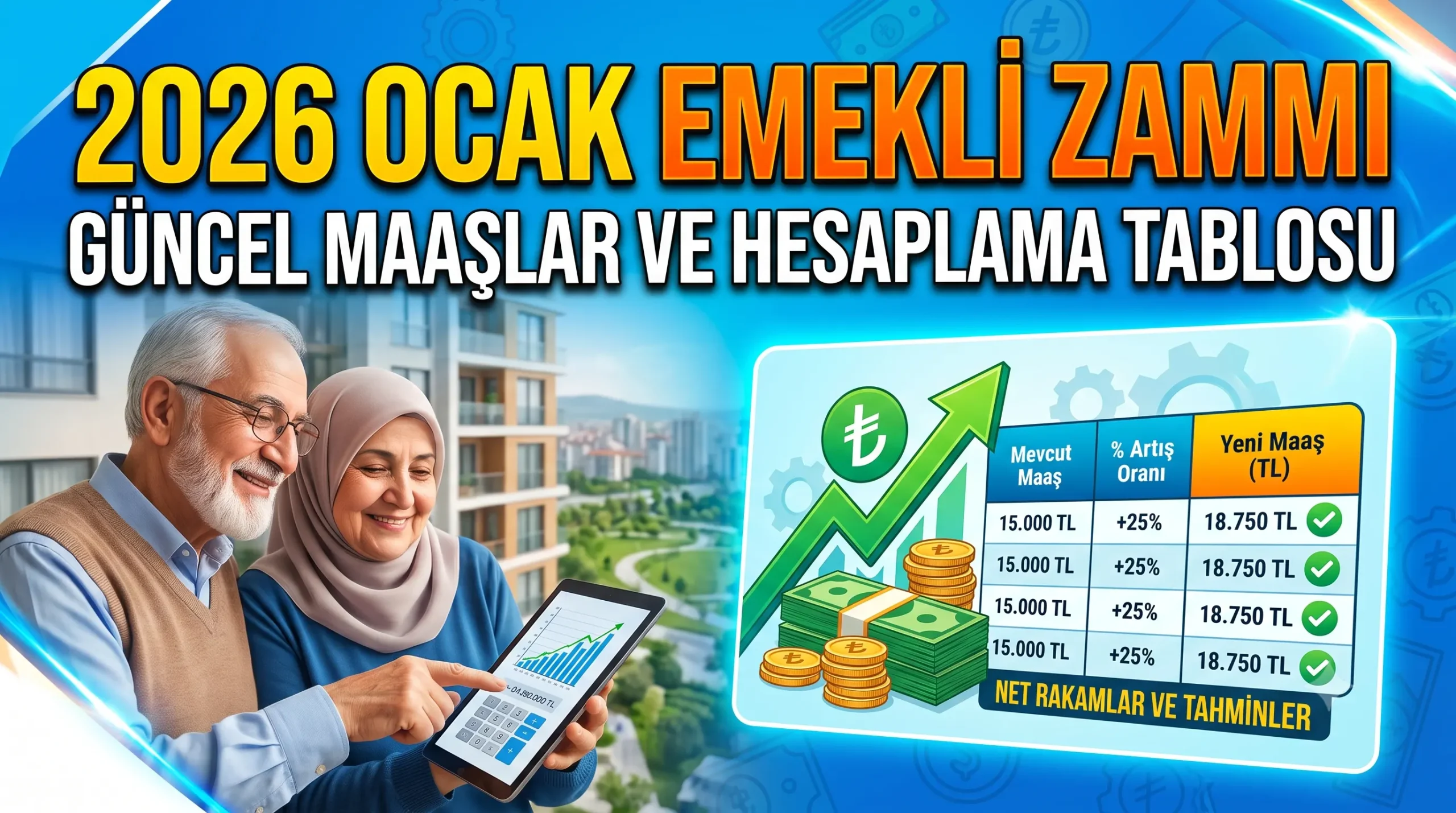 2026 ocak emekli zammı ne kadar oldu